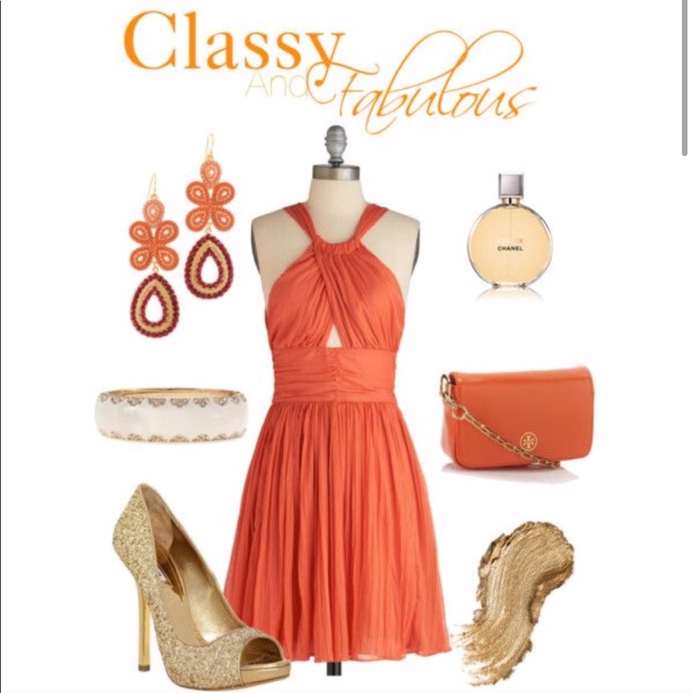 :: Stella & Dot Coral Capri Chandelier Earrings Retired Treasures!!! - Picture 2 of 13